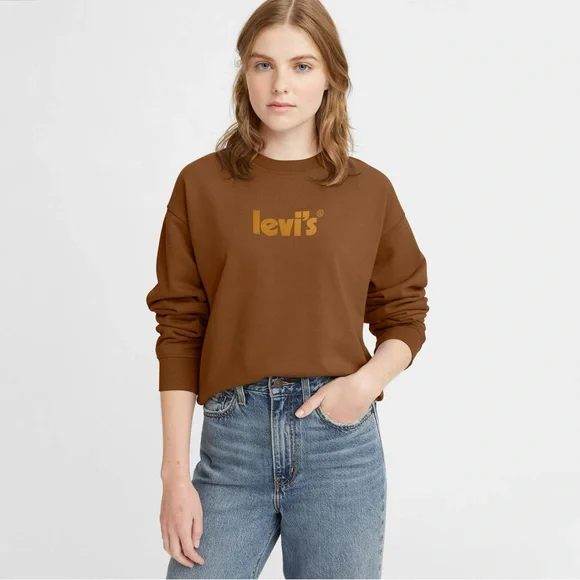 NWT Levi’s Graphic Standard Crewneck Sweatshirt Pullover - Picture 1 of 11